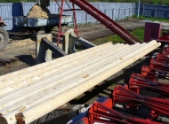 debarking of our wooden telegraph poles